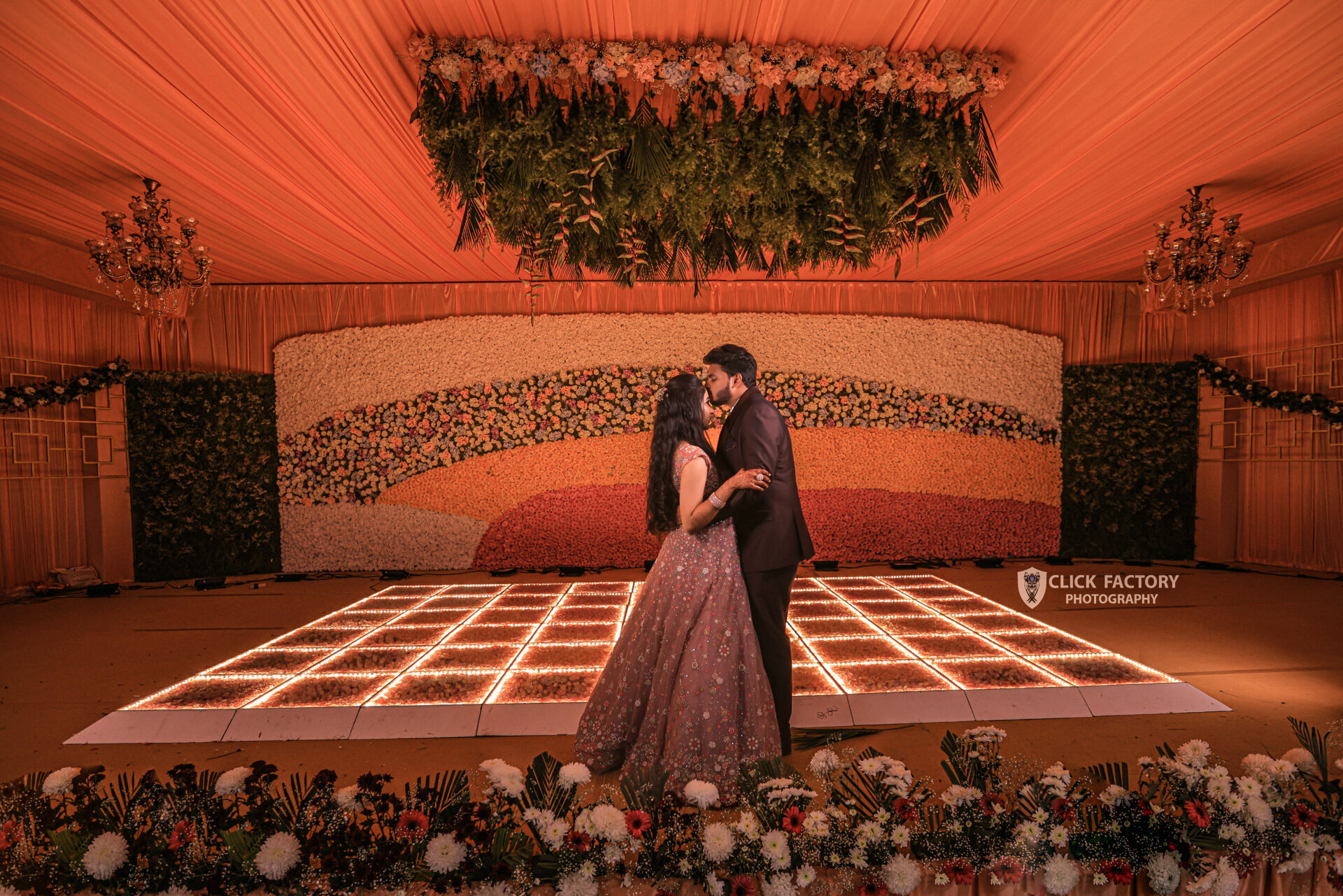 Joyful wedding moment