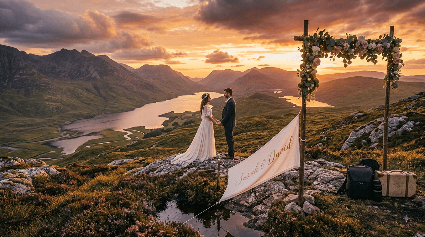Wedding couple portrait